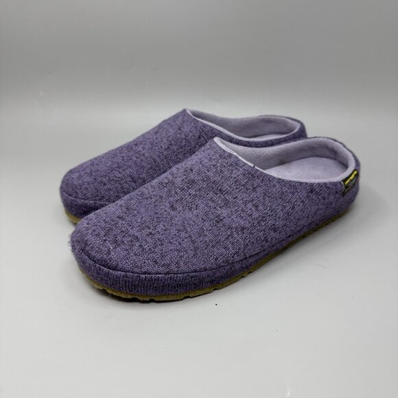 LL Bean Women's Sweater Fleece Slipper Scuff Slip on Purple Size 8 - Picture 3 of 9